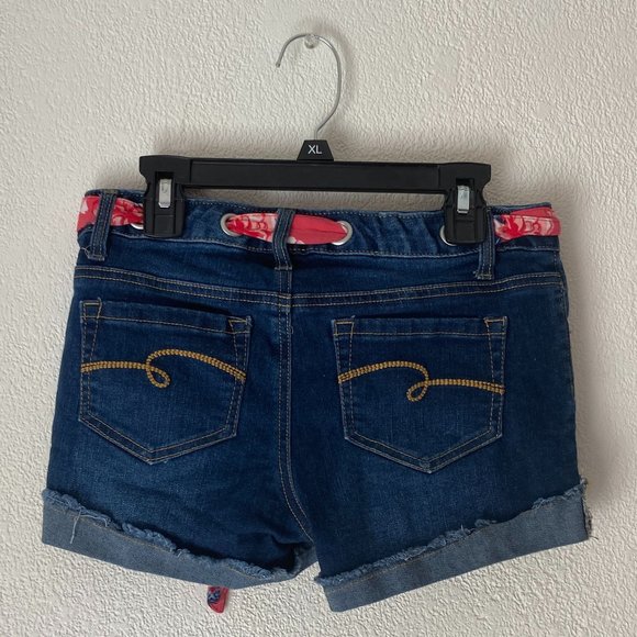 5/$25 Girls' Stylish Justice Jean Shorts Size 12 With Removable Belt - Picture 2 of 3